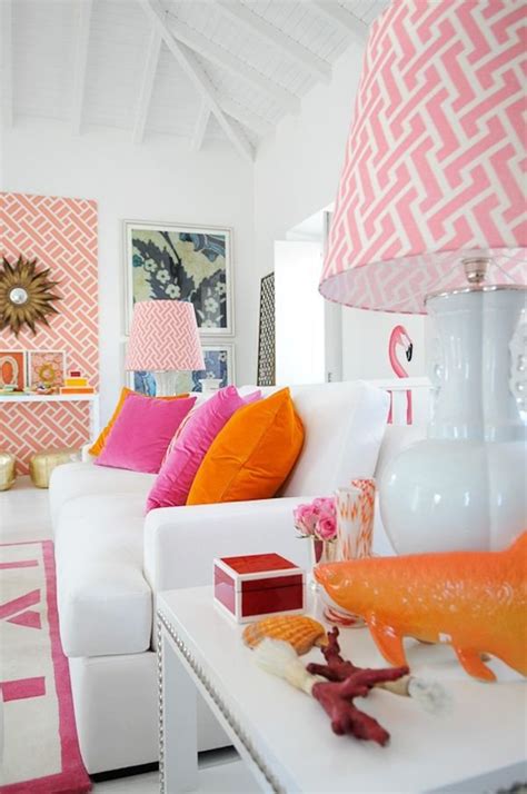 Pink And Orange Living Room Design Ideas And Pictures