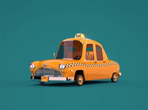 Cartoon taxi car 3D - TurboSquid 1593354