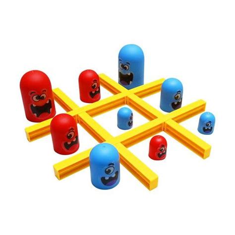 Big Eat Small Tic Tac Toe Jeu de société 2 joueurs Bleu Rouge Gobblet