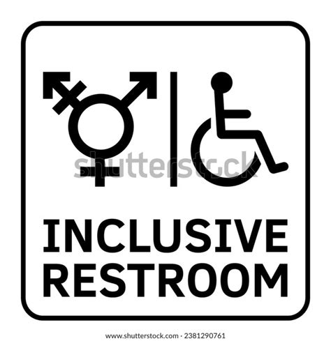 Inclusive Restroom Sign All Gender Sign Stock Vector Royalty Free