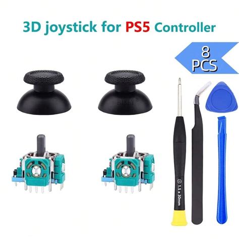 8 Peças Kit de Peças de Reparo para Joysticks de Substituição para