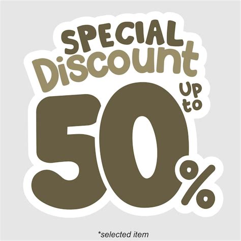 Premium Vector | Special discount 50 percent