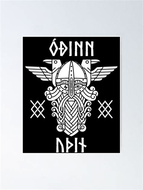 Odin Runes Gungnir Norse Viking Mythology Poster By Bluepagan