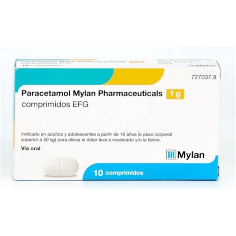 Paracetamol Mylan Pharmaceuticals G Comprim