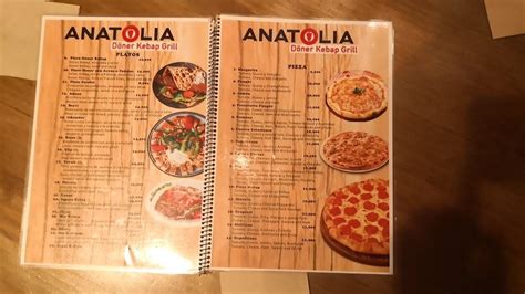 Menu At Anatolia Doner Kebap Grill Restaurant Barcelona