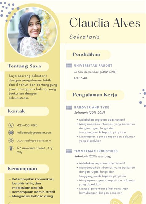 Contoh Cv Lamaran Kerja Ats Dan Kreatif Perhatikan Bedanya