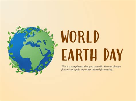 Free World Earth Day Powerpoint Template And Google Slides Theme