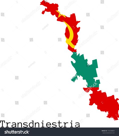 Vector Transdniestria map silhouette, painted in - Royalty Free Stock ...