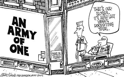 Army Recruiting Woes Mike Keefe Political Cartoon 03312005