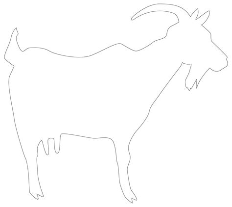 Goat Outline Best Goat Printable Template Download Or Print Goat