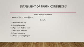 entailment  truth conditions pptx