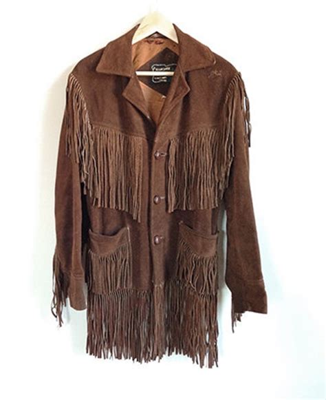 Vintage Brown Suede Fringe Jacket 60s Western Jacket