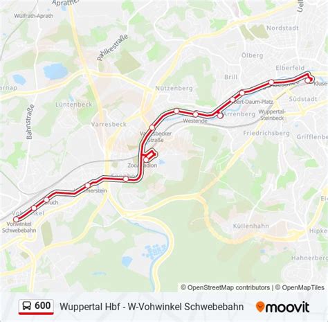 600 Route Fahrpläne Haltestellen Karten W Vohwinkel Schwebebahn