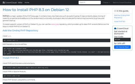 Crowncloud Wiki How To Install Php On Debian