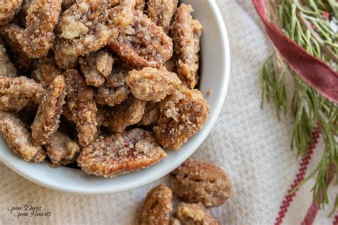 Easy Cinnamon And Sugar Candied Pecans A Simple Treat Open Doors Open Hearts