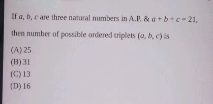 If A B C Are Three Natural Numbers In AP A B StudyX