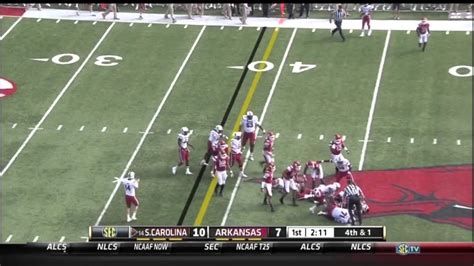 2013 Usc Vs Arkansas Mike Davis 4th And 1 Youtube