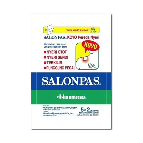 Jual Salonpas Koyo Pereda Nyeri Sachet Isi Pcs Shopee Indonesia