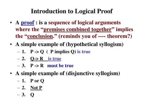 PPT - Introduction to Logical Proof PowerPoint Presentation, free ...