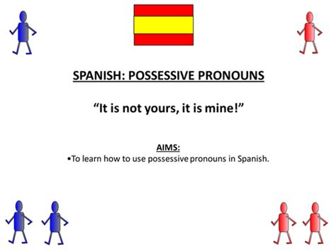 Spanish Possessive Pronouns Self Marking Teaching Resources