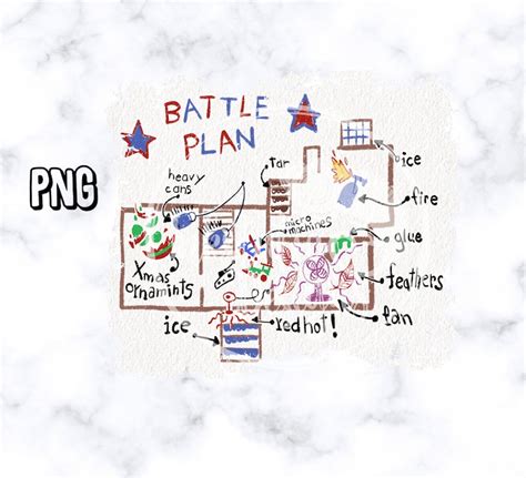 Home Alone Battle Plan PNG/ Hand Drawn Battle Plans / Kevin | Etsy