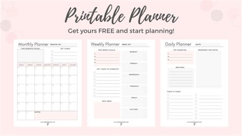 Free Printable Planner Daily Weekly And Monthly Sparked Careers