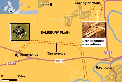 Map of Stonehenge (BBC), Даррингтон-Уоллс (Durrington Walls) | Science ...