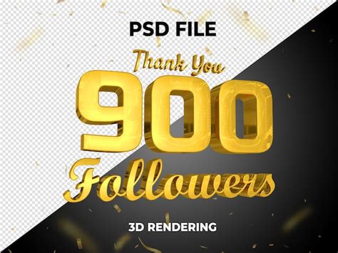 Premium Psd Follower Gold 3d Renndering