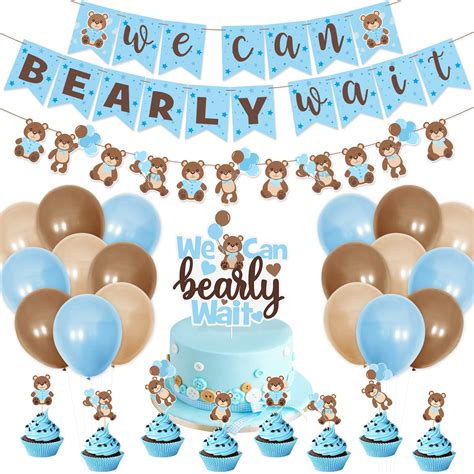 Buy Teddy Bear Baby Shower Decorations We Can Bearly Wait Banner Bear