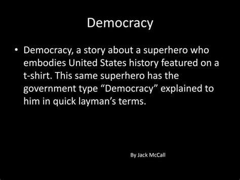 Democracy Shirt Slide Ppt