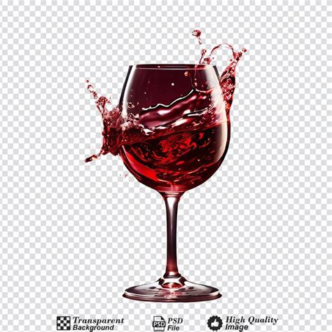 Premium Psd Red Wine Splash Isolated On Transparent Background