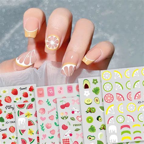 Nail Stickers, Nail Art, Summer Nail Decals For Woman Kids Girls, Cute ...