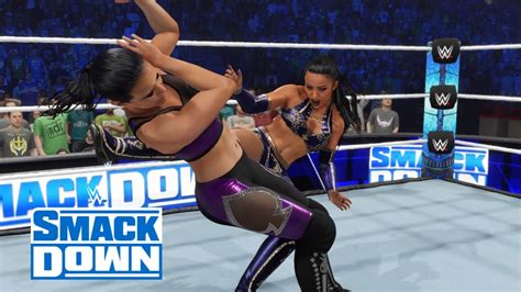 WWE2K23 SMACKDOWN XIA LI W ALIYAH VS SHAYNA BASZLER W RONDA ROUSEY