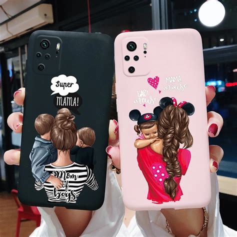 For Xiaomi Redmi Note 10 Case Note 10s Soft Silicone Cute Sweet Girl Cover For Xiaomi