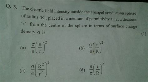 Electric Field Intensity In Free Space At A Distance R Outside The