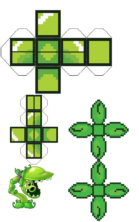 Pixel Papercraft Snap Peapvz2