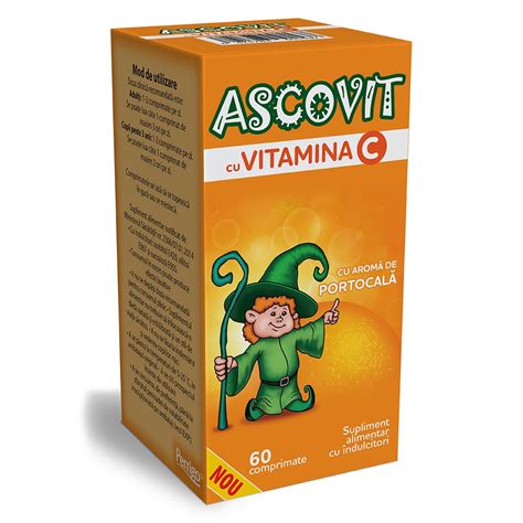 Ascovit Cu Vitamina C Aroma De Portocala Comprimate Perrigo