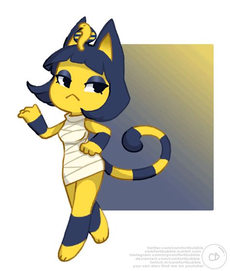 165661 Safe Artistcomfortbubble Ankha Animal Crossing Cat