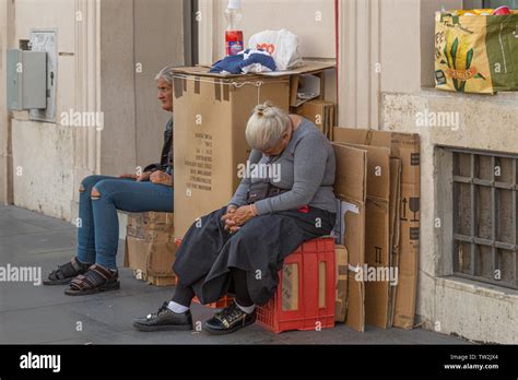 Homeless Sleeping In Cardboard Box Hi Res Stock Photography And Images