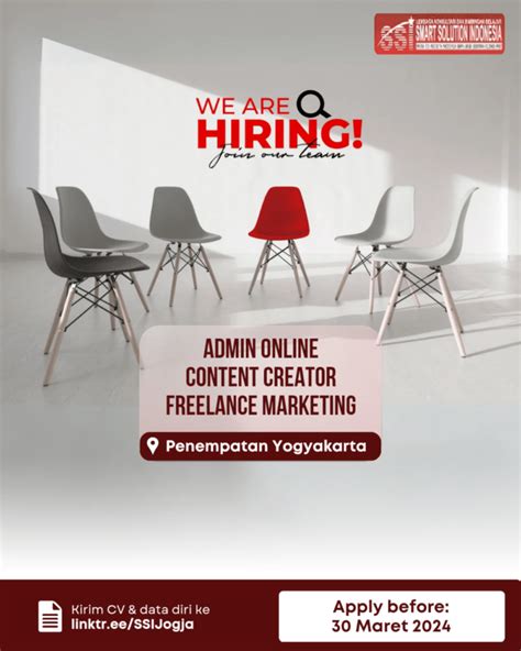 Lowongan Kerja Admin Online Content Creator Freelance Marketing Di