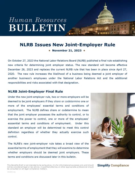 Nlrb Issues New Joint Employer Rule Vcg Consultants