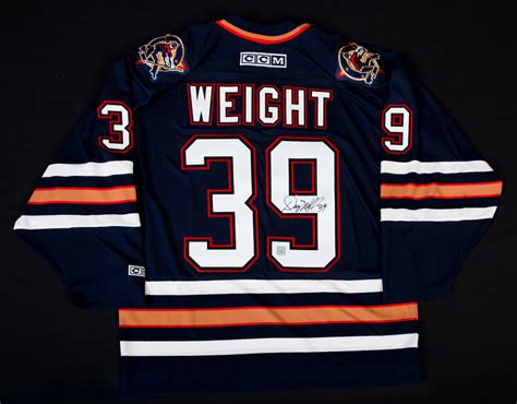 Doug Weight 39 Autographed Edmonton Oilers Navy Blue Ccm Replica