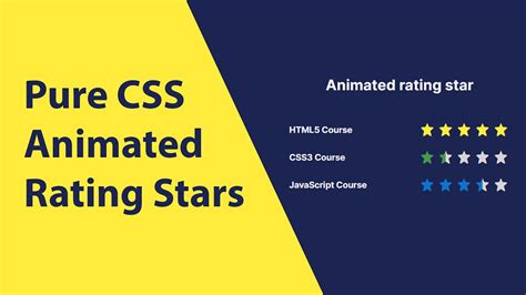 Pure Css Animated Star Rating How To Create Star Rating With Html And