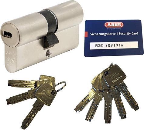 ABUS EC550 Profil Doppelzylinder Länge 45 45mm mit 6 Schlüssel Amazon