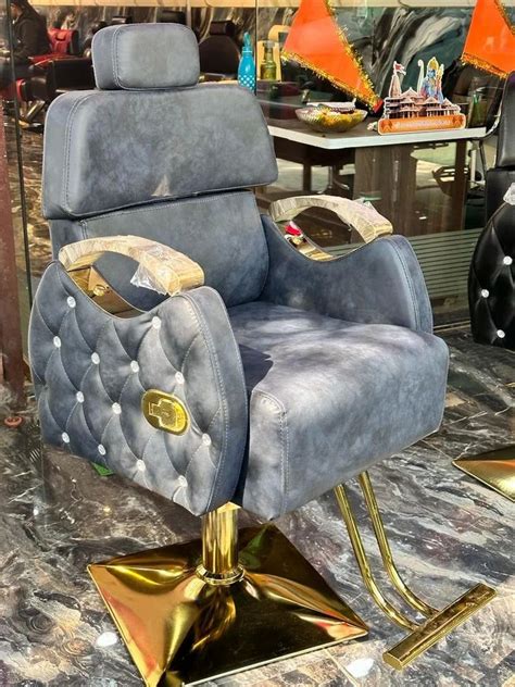 Rexine Steel Grey Stone Salon Chair At Rs 13500 In Indore ID