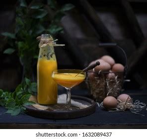 Homemade Egg Liqueur On Dark Vintage Stock Photo Shutterstock