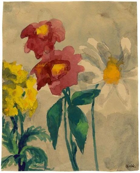 Artwork By Emil Nolde Rote Gelbe Und Wei E Bl Ten Made Of