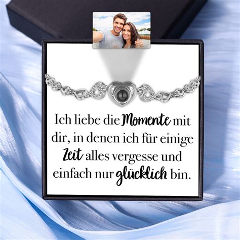 Kettenmachen Personalisiertes Foto Herz Projektion Kubanisches Armband