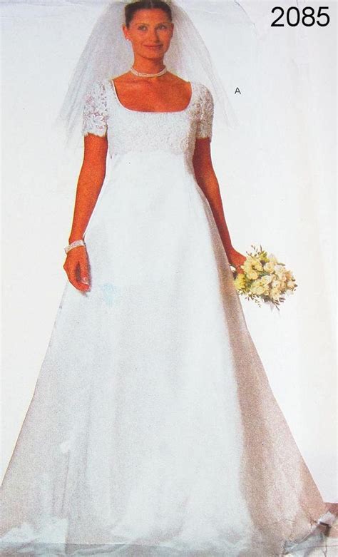 Pick A Size Vogue 90s Wedding Dress Pattern 2085 By Etsy