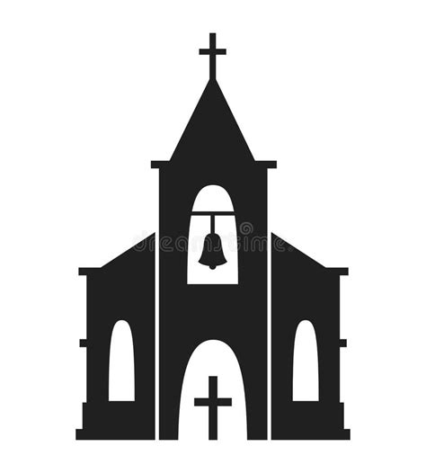 Church Icon Isolated On White Background Stock Vector Illustration